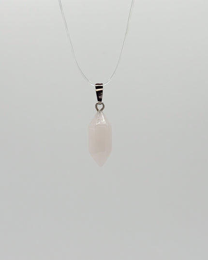 Rosenquarz Doppelender Kettenanhänger