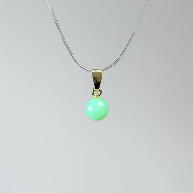 Chrysopras Kugel Kettenanhänger