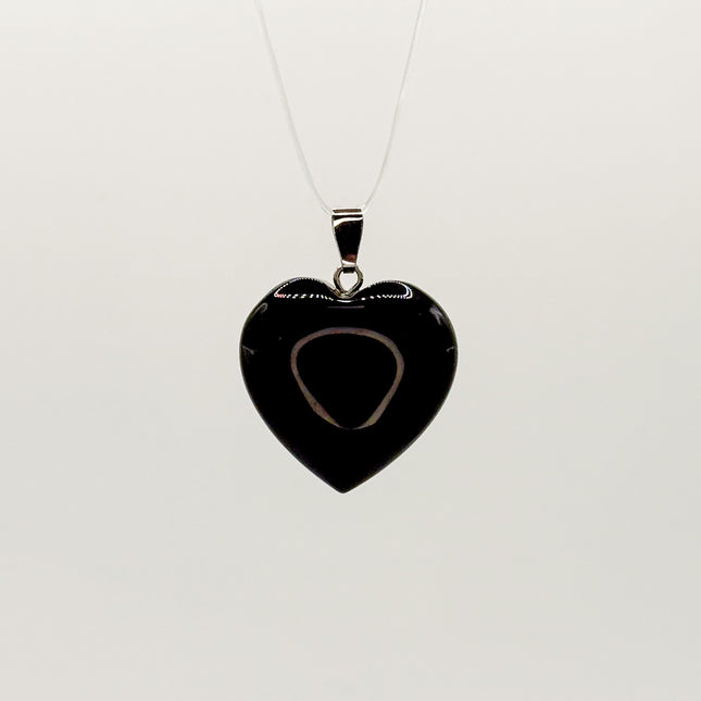 Obsidian-Herz - 925 Silber