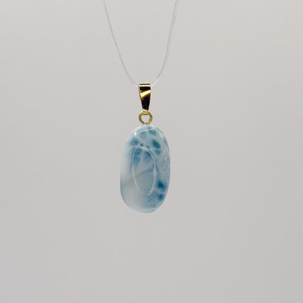 Larimar Anhänger - 925 Silber vergoldet