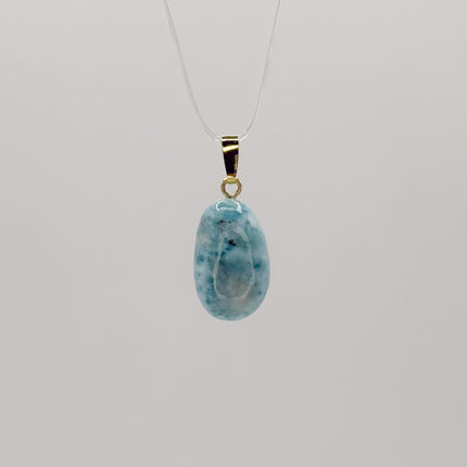 Larimar Anhänger - 925 Silber vergoldet
