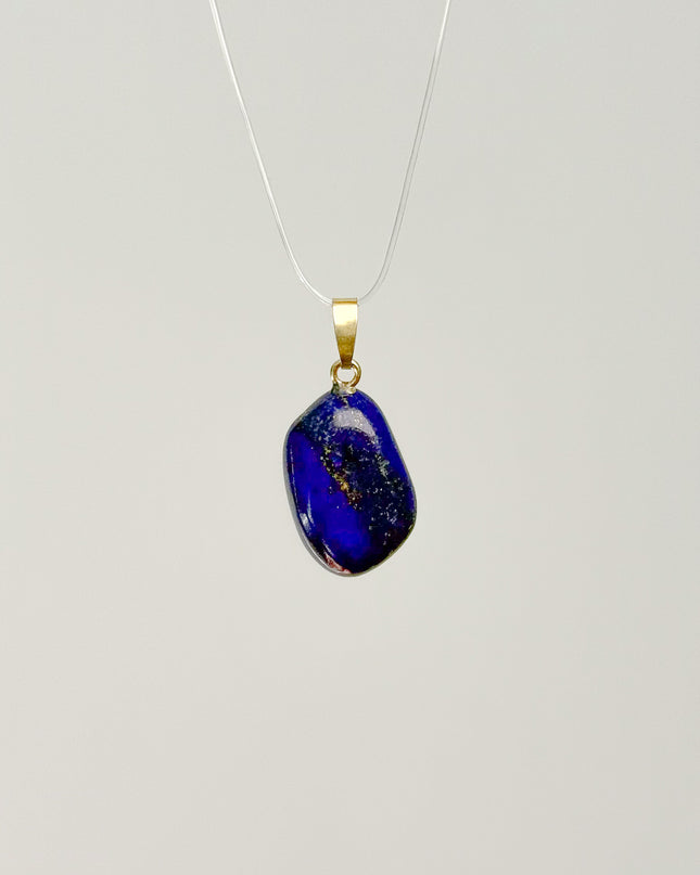 Lapislazuli Anhänger - vergoldet 925 Silber