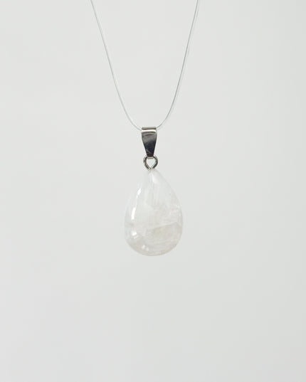 Regenbogen Mondstein Kettenanhänger geschliffen