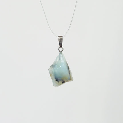 Chrysopal / Andenopal blau Anhänger - 925 Silber