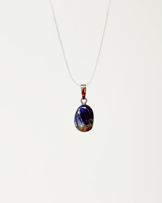 Saphir (Cabochon) Anhänger - 925 Silber