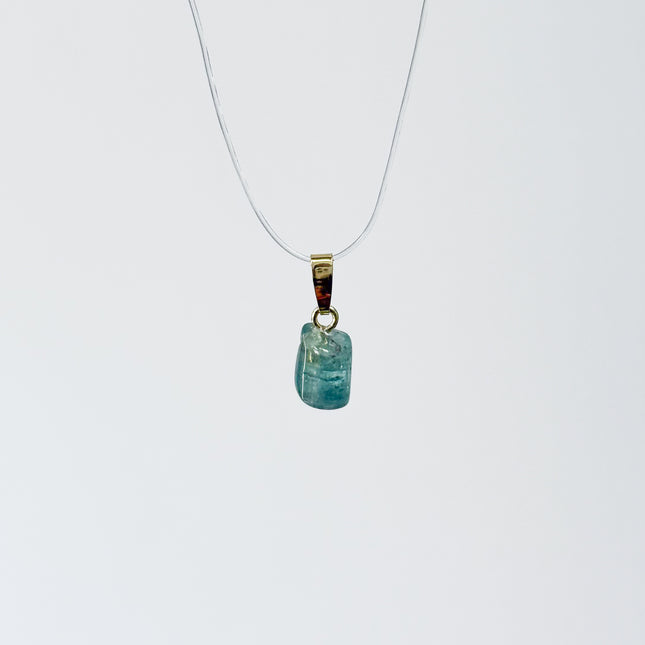 Blauer Turmalin Kettenanhänger