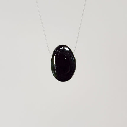 Obsidian Kettenanhänger - gebohrt