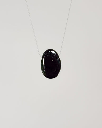 Obsidian Kettenanhänger - gebohrt