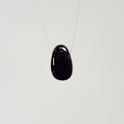 Obsidian Kettenanhänger - gebohrt
