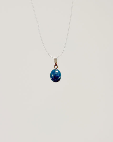 Apatit Cabochon Anhänger silber/ silber vergoldet