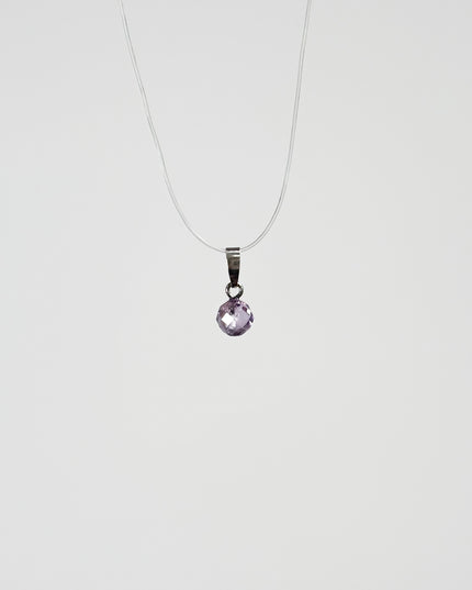Amethyst Kugel (facettiert) Anhänger - 925 Silber