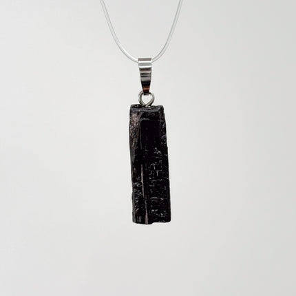 Turmalin Schörl Anhänger - 925 Silber