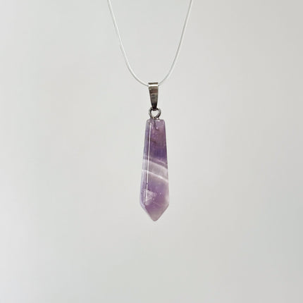 Amethyst Spitze Anhänger - 925 Silber