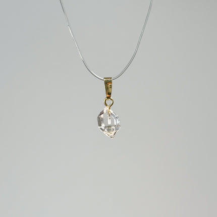 Herkimer-Diamant Anhänger - 925 Silber vergoldet