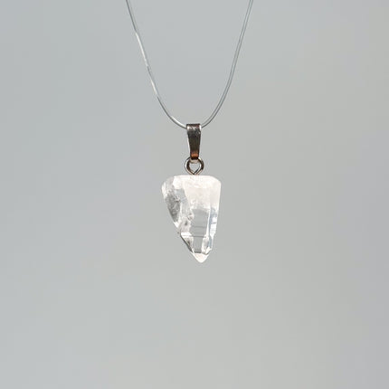 Lemurienquarz (Bergkristall) Anhänger - 925 Silber