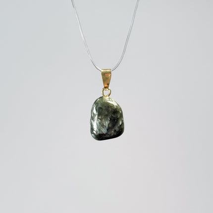 Seraphinit Anhänger - 925 Silber vergoldet