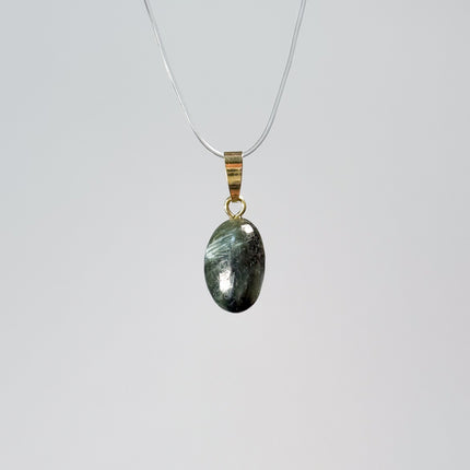 Seraphinit Anhänger - 925 Silber vergoldet