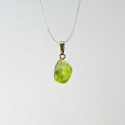 Peridot (Olivin) Anhänger - 925 Silber vergoldet