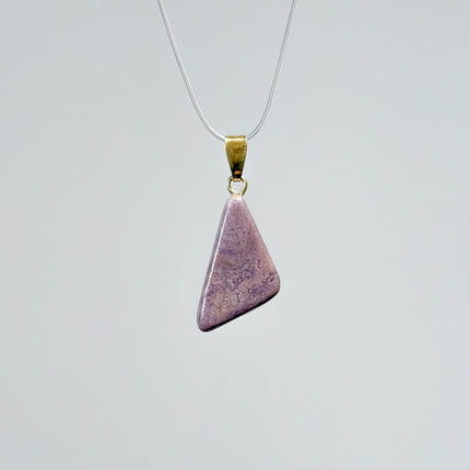 Jade (Lavendel-Jade) Anhänger - 925 Silber vergoldet