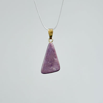 Jade (Lavendel-Jade) Anhänger - 925 Silber vergoldet