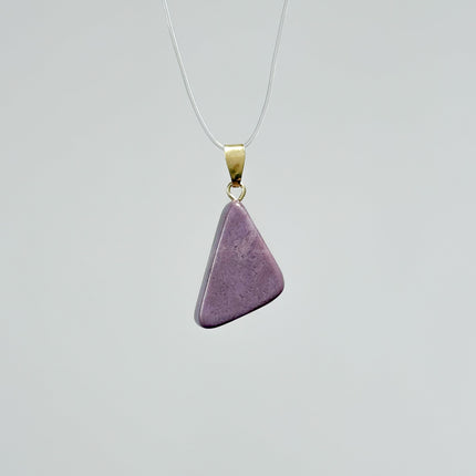 Jade (Lavendel-Jade) Anhänger - 925 Silber vergoldet
