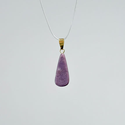 Jade (Lavendel-Jade) Anhänger - 925 Silber vergoldet