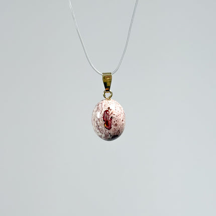 Feueropal Cabochon Anhänger - 925 Silber vergoldet