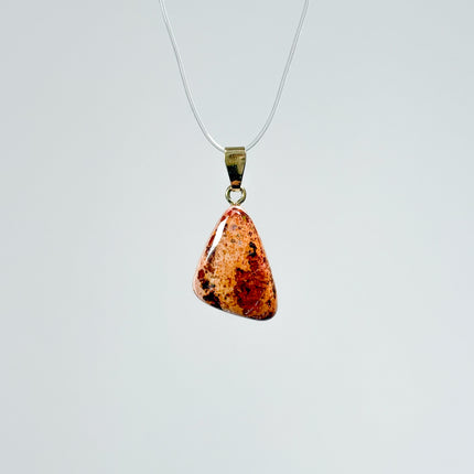 Feueropal Cabochon Anhänger - 925 Silber vergoldet