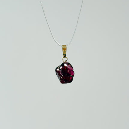 Granat rot Anhänger - 925 Silber vergoldet