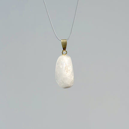 Regenbogenmondstein Anhänger - 925 Silber vergoldet
