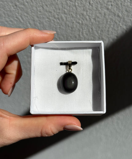 Obsidian (Regenbogenobsidian) Kettenanhänger