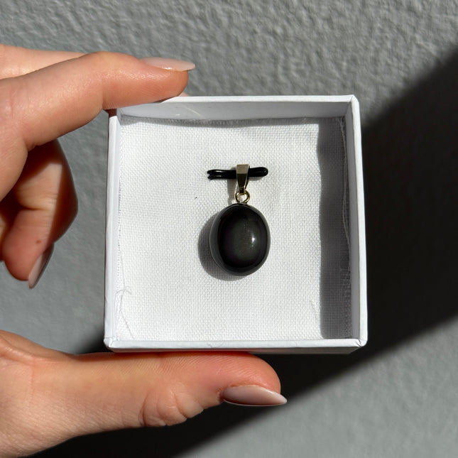 Obsidian (Regenbogenobsidian) Kettenanhänger