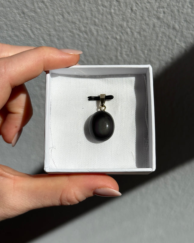 Obsidian (Regenbogenobsidian) Kettenanhänger