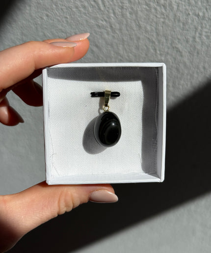 Obsidian (Regenbogenobsidian) Kettenanhänger