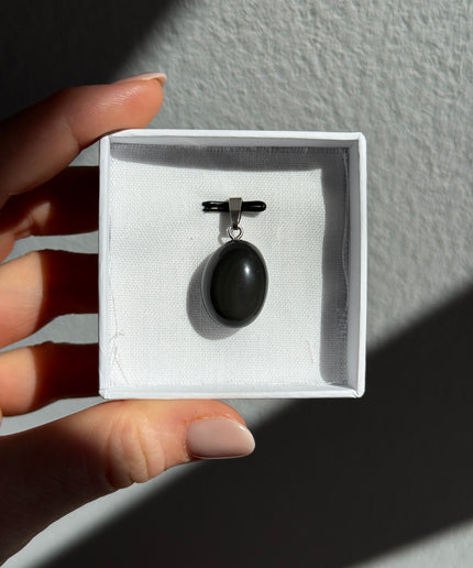 Obsidian (Regenbogenobsidian) Kettenanhänger