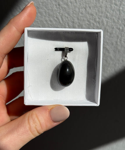 Obsidian (Regenbogenobsidian) Kettenanhänger