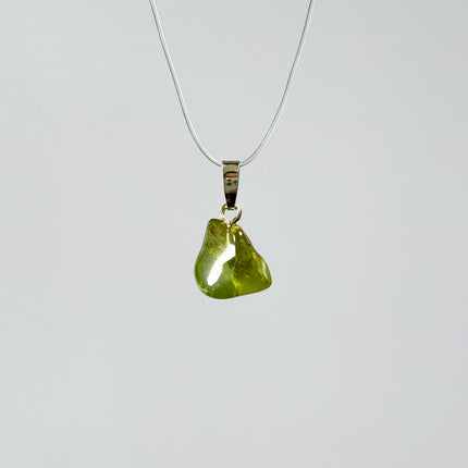 Peridot (Olivin) Anhänger - 925 Silber vergoldet