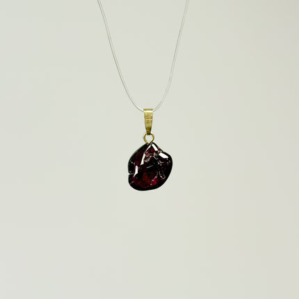 Granat rot Anhänger - 925 Silber vergoldet