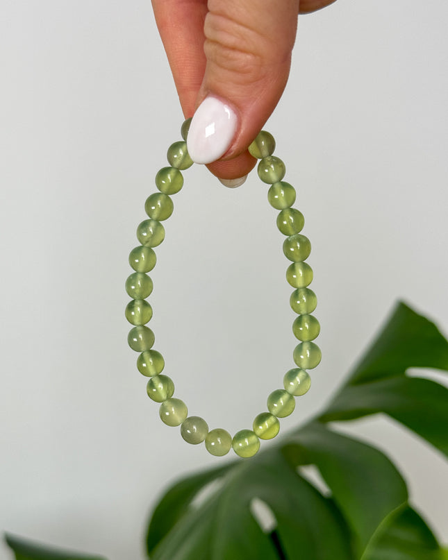 China Jade Perlenarmband 6,5mm