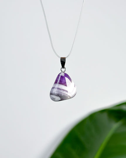 Amethyst Chevron Anhänger - 925 Silber