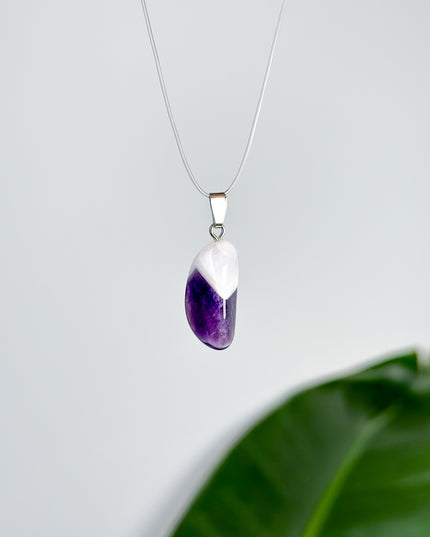 Amethyst Chevron Anhänger - 925 Silber