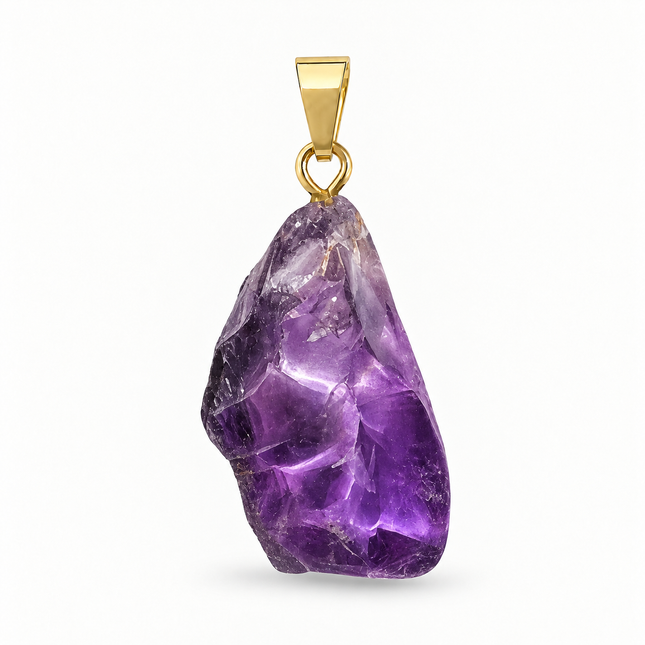 Amethyst Rohstein Kettenanhänger