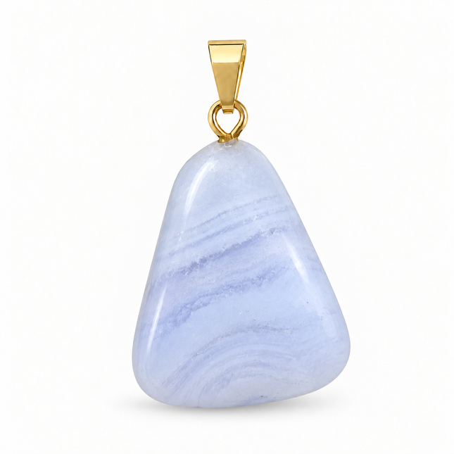 Blue Lace Agate (Blauer Chalcedon) Kettenanhänger