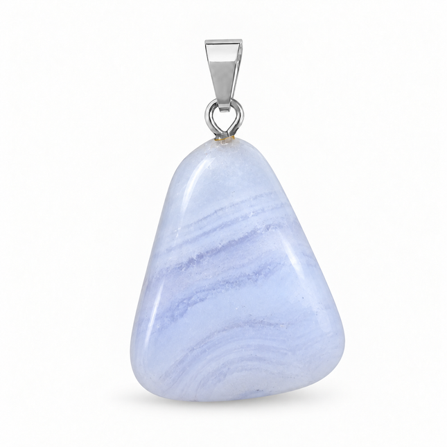 Blue Lace Agate (Blauer Chalcedon) Kettenanhänger