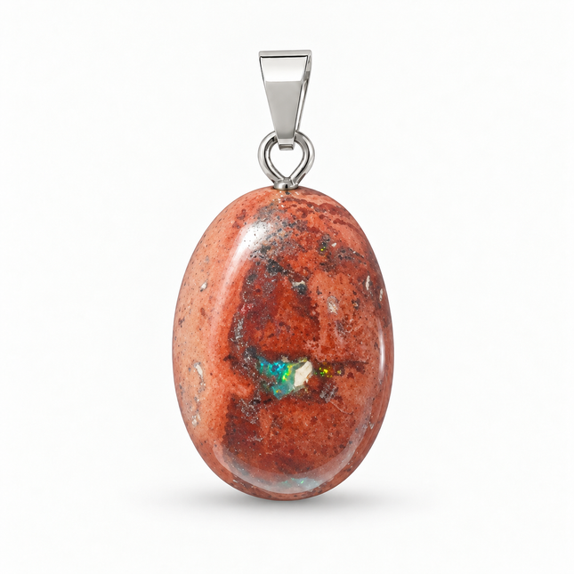 Opal (Feueropal) Cabochon Kettenanhänger EINZELSTÜCK - II