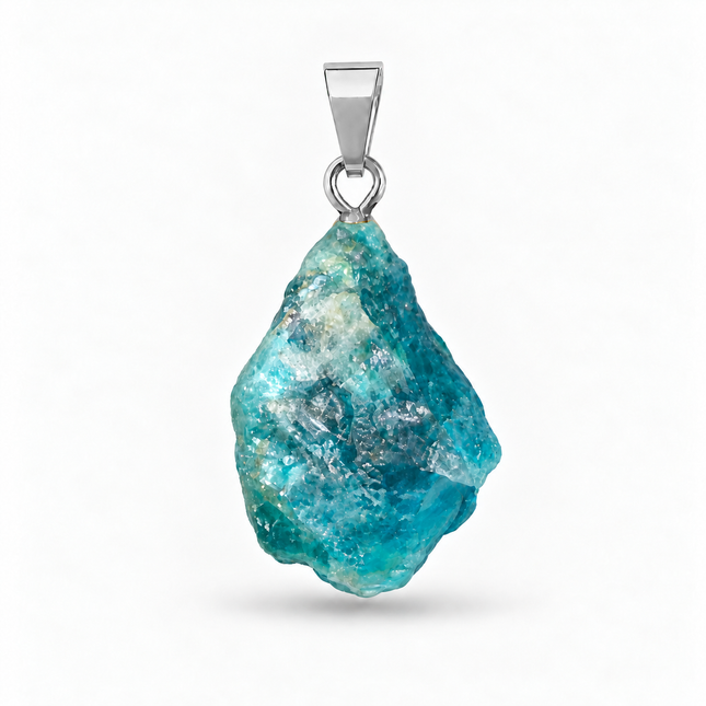 Blauer Turmalin (Indigolith)- Rohstein Kettenanhänger