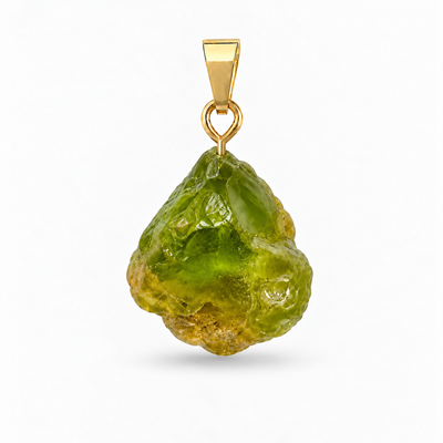 Peridot Rohstein Kettenanhänger