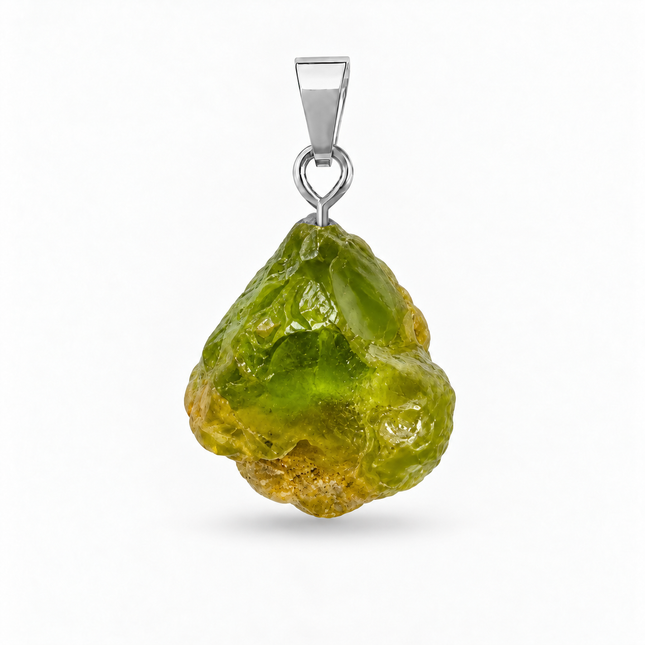 Peridot Rohstein Kettenanhänger