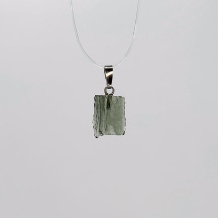 Moldavit Anhänger - 925 Silber