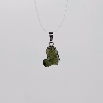Moldavit Anhänger - 925 Silber